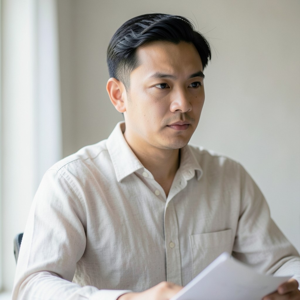 Portrait of an engagement associate reviewing receipt samples